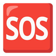 Emoji 🆘 Pulsante SOS su Google Android 12.0.