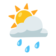 🌦️ Emoji Sonne hinter Regenwolke Google Android 12.0.