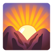 🌄 Emoji Sonnenaufgang über Bergen Google Android 12.0.