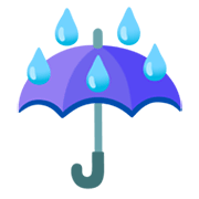 Emoji ☔ Ombrello Con Gocce Di Pioggia su Google Android 12.0.