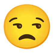 Emoji 😒 Faccina Contrariata su Google Android 12.0.