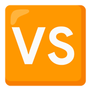 🆚 Emoji Großbuchstaben VS in orangefarbenem Quadrat Google Android 12.0.