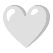 🤍 Emoji weißes Herz Google Android 12.0.