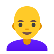 Emoji 👩‍🦲 Donna: Calvo su Google Android 12.0.