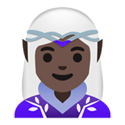 Emoji 🧝🏿‍♀️ Elfo Donna: Carnagione Scura su Google Android 12.0.