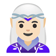 Émoji 🧝🏻‍♀️ Elfe Femme : Peau Claire sur Google Android 12.0.