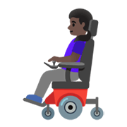 👩🏿‍🦼 Emoji Mulher Em Cadeira De Rodas Motorizada: Pele Escura na Google Android 12.0.