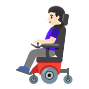 👩🏻‍🦼 Emoji Frau in elektrischem Rollstuhl: helle Hautfarbe Google Android 12.0.