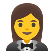 Emoji 🤵‍♀️ Donna In Smoking su Google Android 12.0.