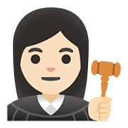 Émoji 👩🏻‍⚖️ Juge Femme : Peau Claire sur Google Android 12.0.