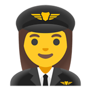 Émoji 👩‍✈️ Pilote Femme sur Google Android 12.0.