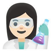 Émoji 👩🏻‍🔬 Scientifique Femme : Peau Claire sur Google Android 12.0.