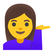 💁‍♀️ Emoji Empleada De Mostrador De Información en Google Android 12.0.