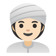 Emoji 👳🏻‍♀️ Donna Con Turbante: Carnagione Chiara su Google Android 12.0.