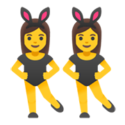 👯‍♀️ Emoji Mujeres Con Orejas De Conejo en Google Android 12.0.