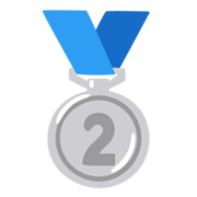 🥈 Emoji Medalla De Plata en Google Android 12L.