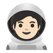🧑🏻‍🚀 Emoji Astronaut(in): helle Hautfarbe Google Android 12L.
