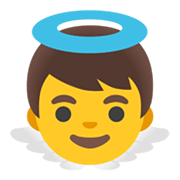 👼 Emoji Bebé ángel en Google Android 12L.