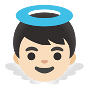 Emoji 👼🏻 Angioletto: Carnagione Chiara su Google Android 12L.