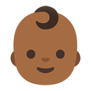 👶🏾 Emoji Baby: mitteldunkle Hautfarbe Google Android 12L.