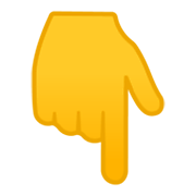 👇 Emoji Dorso Da Mão Com Dedo Indicador Apontando Para Baixo na Google Android 12L.