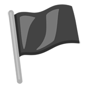 Emoji 🏴 Bandiera Nera su Google Android 12L.