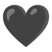 🖤 Emoji Corazón Negro en Google Android 12L.