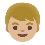 👦🏼 Emoji Junge: mittelhelle Hautfarbe Google Android 12L.