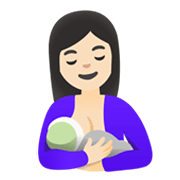 🤱🏻 Emoji Lactancia Materna: Tono De Piel Claro en Google Android 12L.