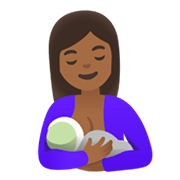 🤱🏾 Emoji Lactancia Materna: Tono De Piel Oscuro Medio en Google Android 12L.