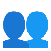 Emoji 👥 Profilo Di Due Persone su Google Android 12L.