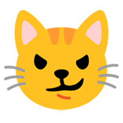 😼 Emoji verwegen lächelnde Katze Google Android 12L.