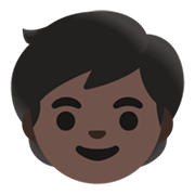 🧒🏿 Emoji Kind: dunkle Hautfarbe Google Android 12L.