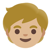Emoji 🧒🏼 Bimbo: Carnagione Abbastanza Chiara su Google Android 12L.