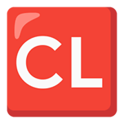 🆑 Emoji Großbuchstaben CL in rotem Quadrat Google Android 12L.
