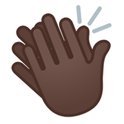 👏🏿 Emoji klatschende Hände: dunkle Hautfarbe Google Android 12L.