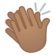 👏🏽 Emoji klatschende Hände: mittlere Hautfarbe Google Android 12L.