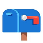 📪 Emoji geschlossener Briefkasten ohne Post Google Android 12L.