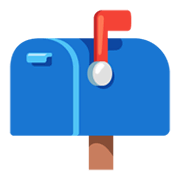 📫 Emoji Buzón Cerrado Con La Bandera Levantada en Google Android 12L.