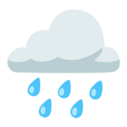 🌧️ Emoji Nube Con Lluvia en Google Android 12L.