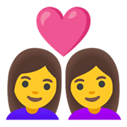 👩‍❤️‍👩 Emoji Pareja Enamorada: Mujer Y Mujer en Google Android 12L.