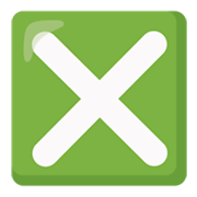 ❎ Emoji Kreuzsymbol im Quadrat Google Android 12L.