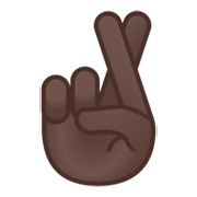 Emoji 🤞🏿 Dita Incrociate: Carnagione Scura su Google Android 12L.