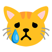 😿 Emoji weinende Katze Google Android 12L.