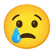 😢 Emoji weinendes Gesicht Google Android 12L.