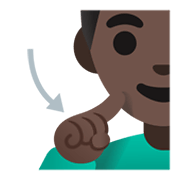 🧏🏿‍♂️ Emoji gehörloser Mann: dunkle Hautfarbe Google Android 12L.
