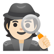 🕵🏻 Emoji Detektiv(in): helle Hautfarbe Google Android 12L.