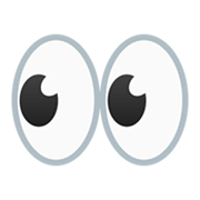 Emoji 👀 Occhi su Google Android 12L.