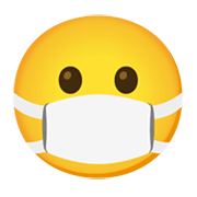 😷 Emoji Gesicht mit Atemschutzmaske Google Android 12L.