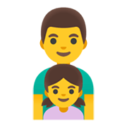 👨‍👧 Emoji Familie: Mann, Mädchen Google Android 12L.